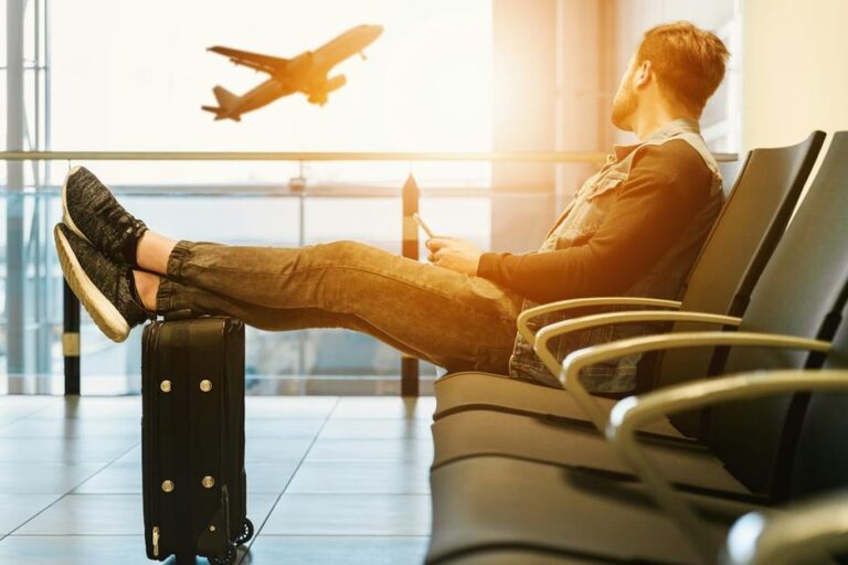 Modern European airport tarmac ramp operations and baggage handling support aircraft turnaround